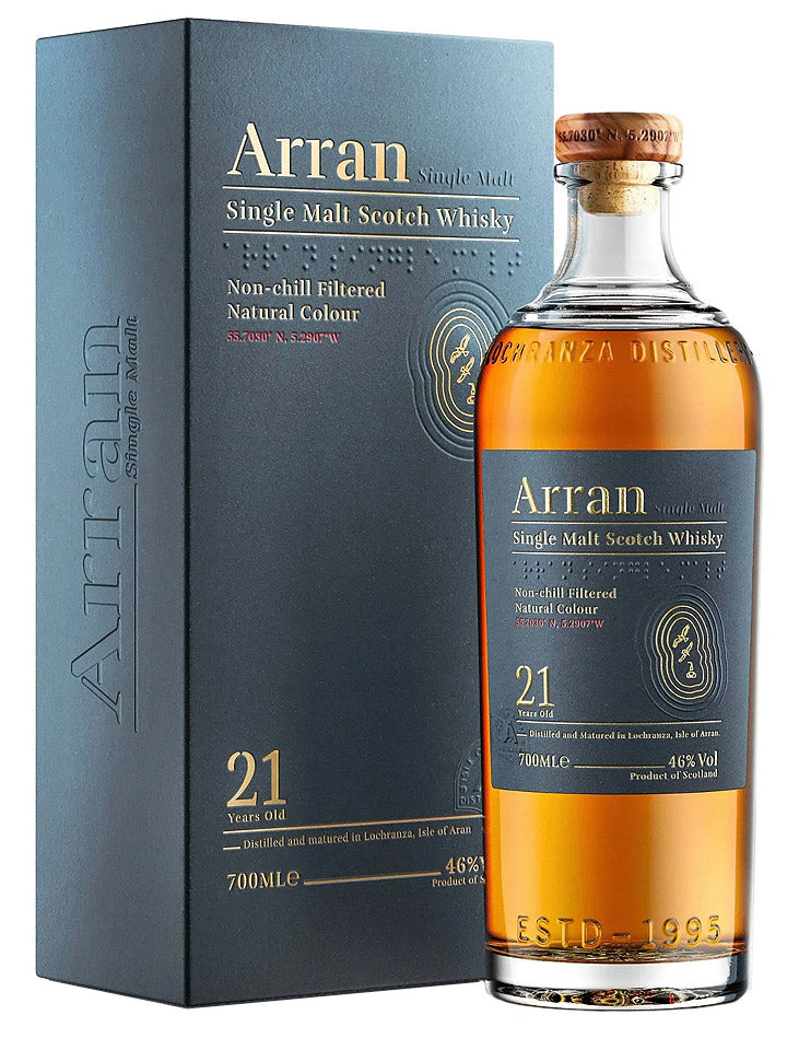 Arran 21 Year Old Single Malt Scotch Whisky 700mL – The Drink Society
