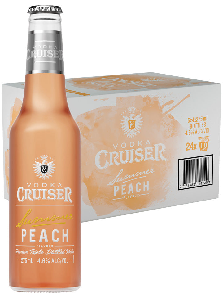 Vodka Cruiser Summer Peach 6 x 4 Pack 275ml Bottles