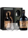 Diplomatico Seleccion De Familia + 2 Glasses Gift Pack Venezuelan Dark Rum 700mL