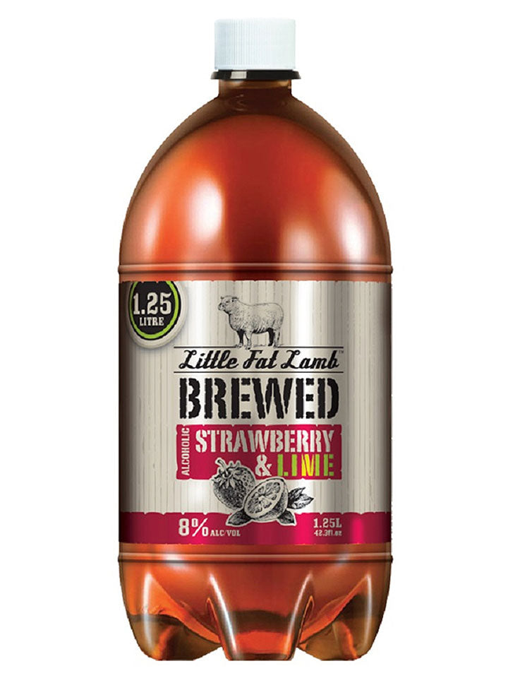 Little Fat Lamb Brewed Alcoholic Strawberry & Lime Cider 1.25L The Drink Society