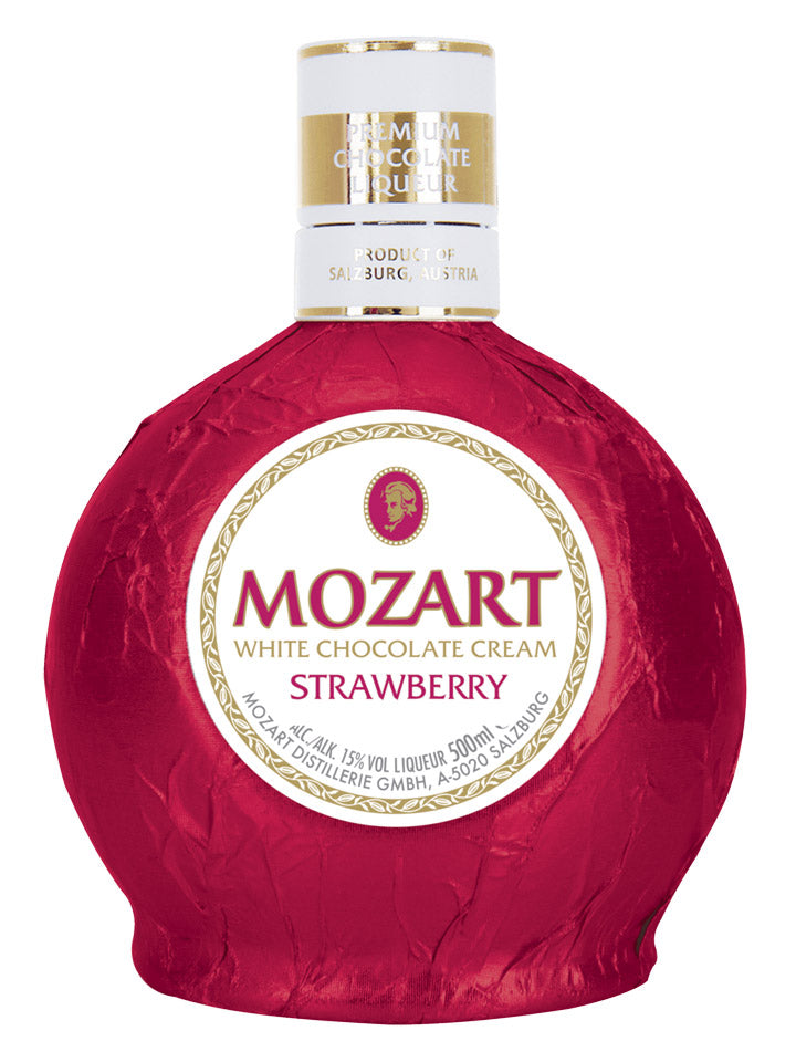 Mozart Strawberry White Chocolate Cream Liqueur 500mL