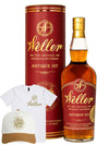 W.L. Weller 7 Year Old "Cigar Cut" Antique 107 Kentucky Wheated Bourbon Whiskey 700mL + Complete Tee & Cap Bundle