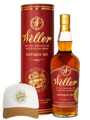 W.L. Weller 7 Year Old "Cigar Cut" Antique 107 Kentucky Wheated Bourbon Whiskey 700mL + Snapback Cap
