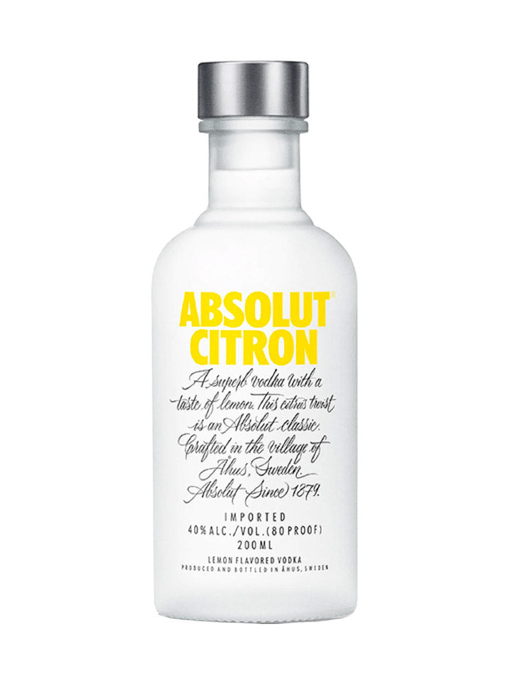 Absolut Citron Lemon Flavoured Swedish Vodka Miniature 200mL – The ...