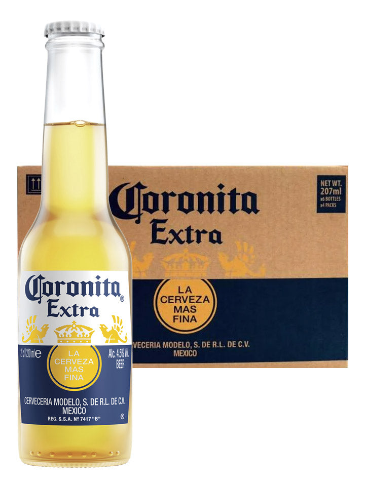 Coronita Extra Brown Box Lager Beer Case 24 x 210mL Bottles The Drink