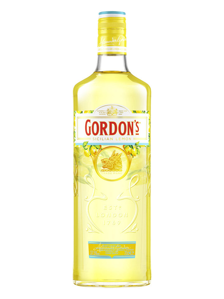 Sicilian Gin Lemon – Society Gordon\'s Distilled 700mL Drink The 37.5%