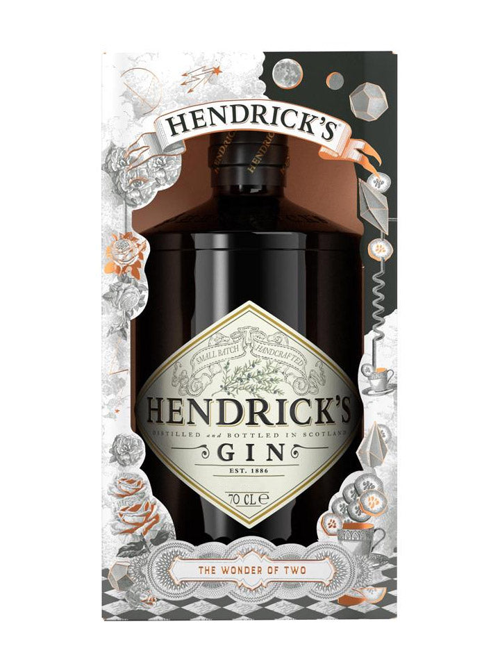 Hendrick's 44% Import Strength 'The Wonder of Two' Gift Box Gin 700mL