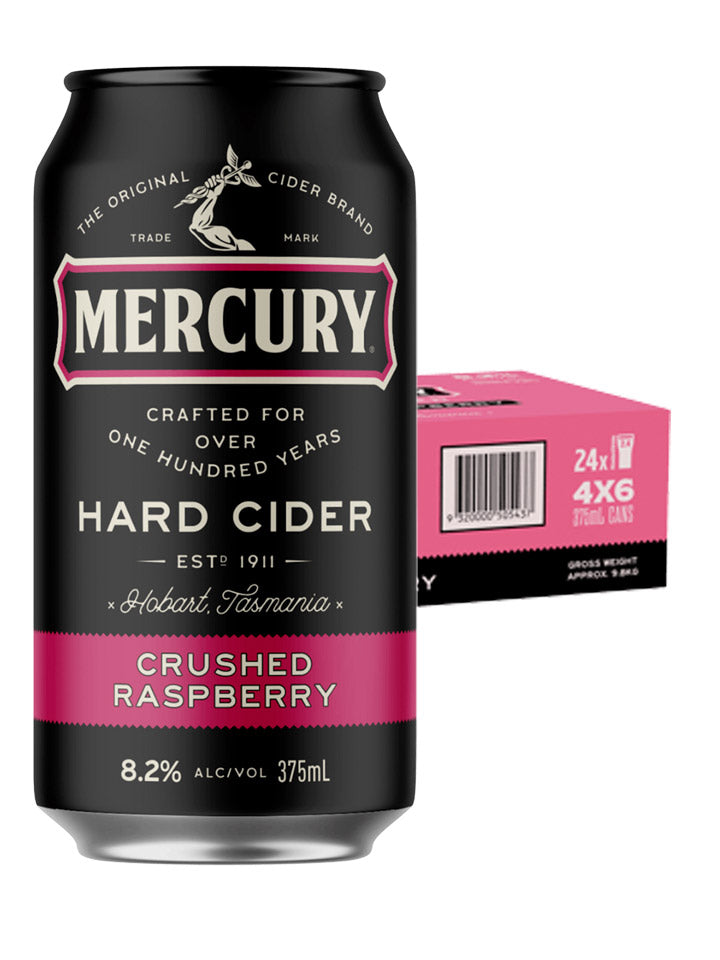 Mercury Hard Cider Crushed Raspberry Cider Case 24 x 375mL Cans