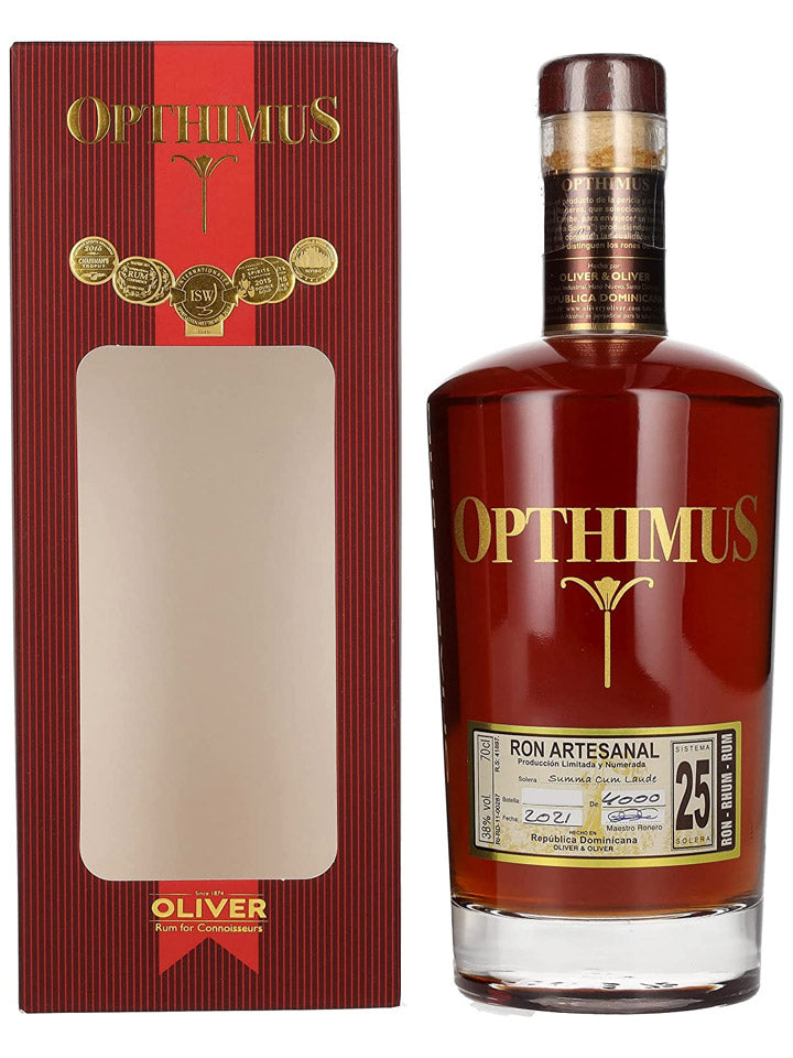 Opthimus 25 Year Old Solera Sistema Dominican Republic Rum 700mL