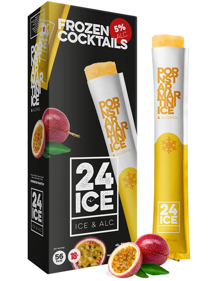 24 Ice Frozen Cocktails Pornstar Martini Pack 5 x 65mL