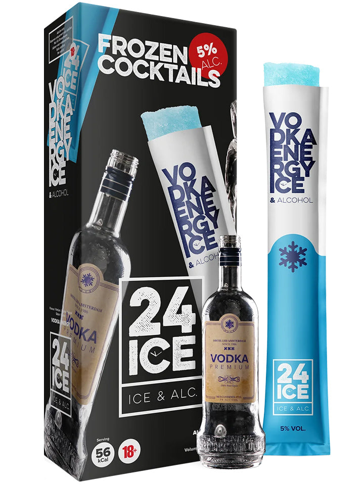 24 Ice Frozen Cocktails Vodka Energy Pack 5 x 65mL