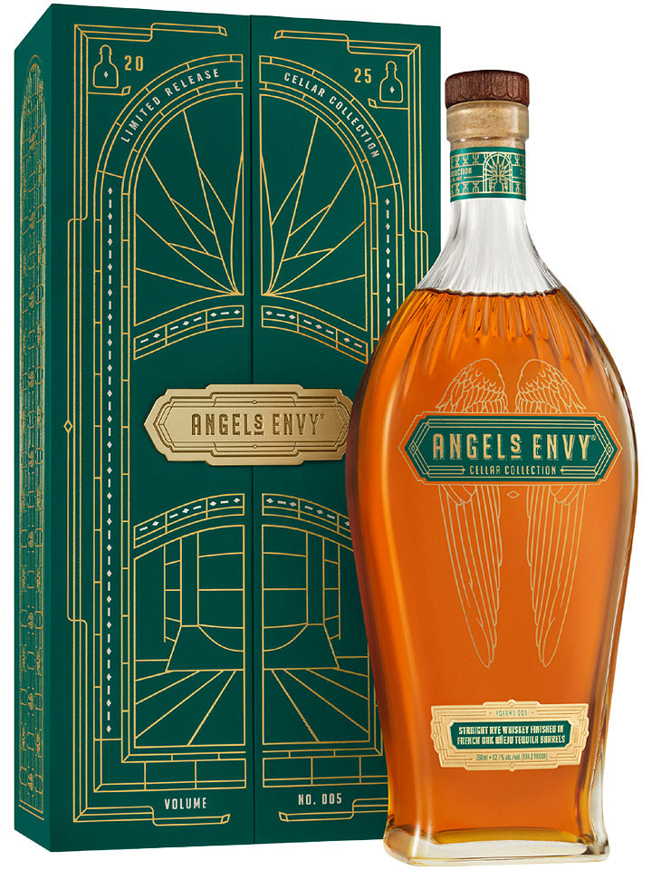 Angel's Envy Cellar Collection 2025 Vol. 5 French Oak Extra Anejo Tequila Finish Straight Rye Whiskey 750mL