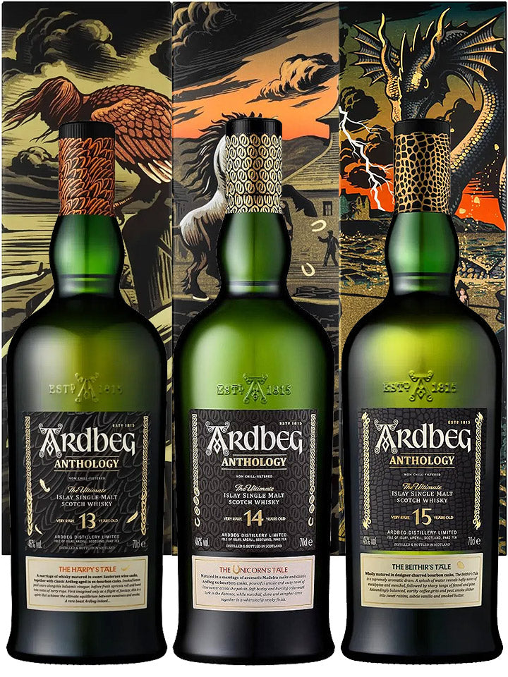 Ardbeg Anthology Collection Limited Edition Single Malt Scotch Whisky 3 x 700mL