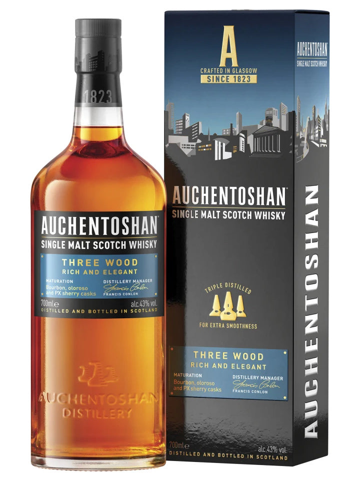 Auchentoshan Three Wood Single Malt Scotch Whisky 700mL