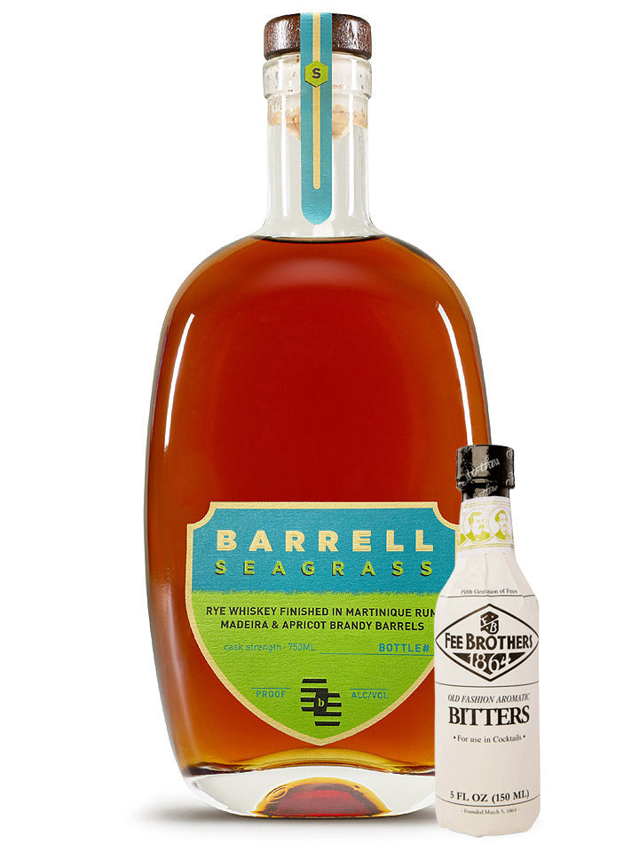 Barrell Seagrass Martinique Rhum, Madeira & Apricot Brandy Finish Blended Rye Whiskey 750mL