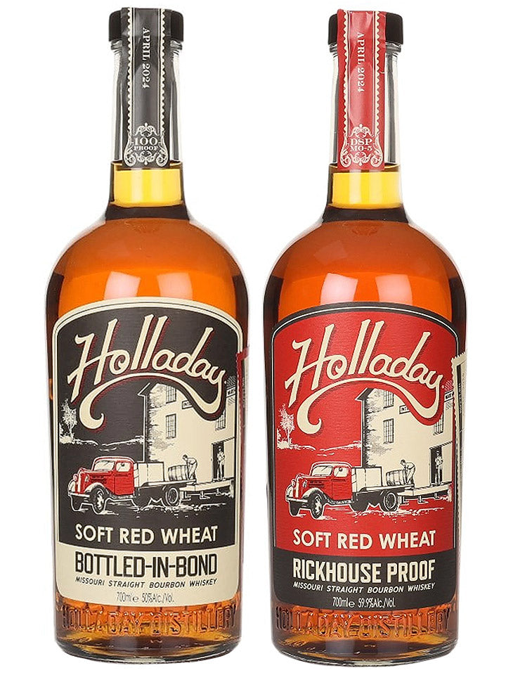 Ben Holladay 6 Year Old Soft Red Wheat Bundle Missouri Straight Bourbon Whiskey 2 x 700mL