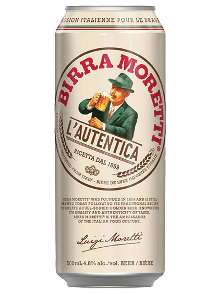 Birra Moretti Italian Lager Imported Beer Case 24 x 500mL Cans