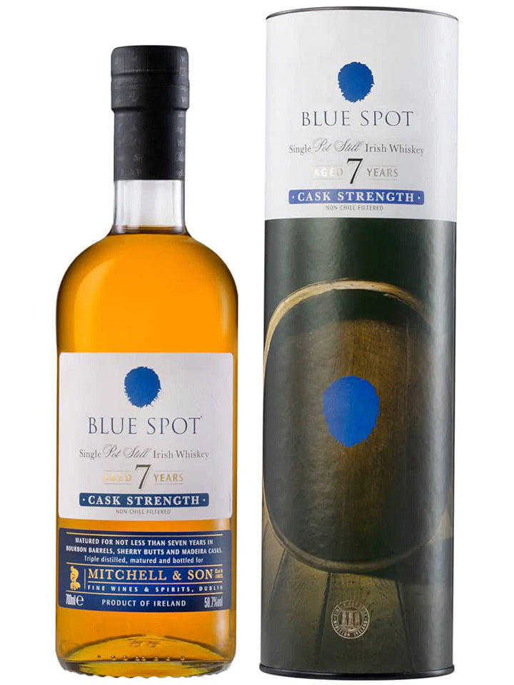 Blue Spot 7 Year Old Cask Strength Single Pot Still Irish Whiskey 700mL