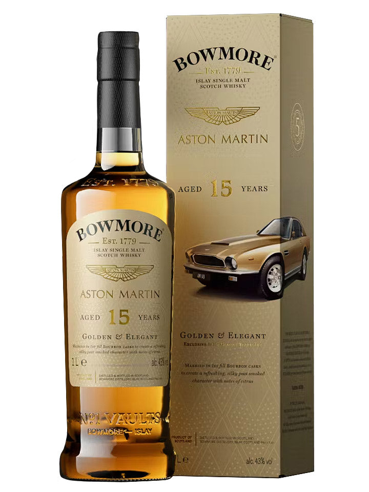 Bowmore 15 Year Old Golden & Elegant Aston Martin Edition #5 Single Malt Scotch Whisky 1L