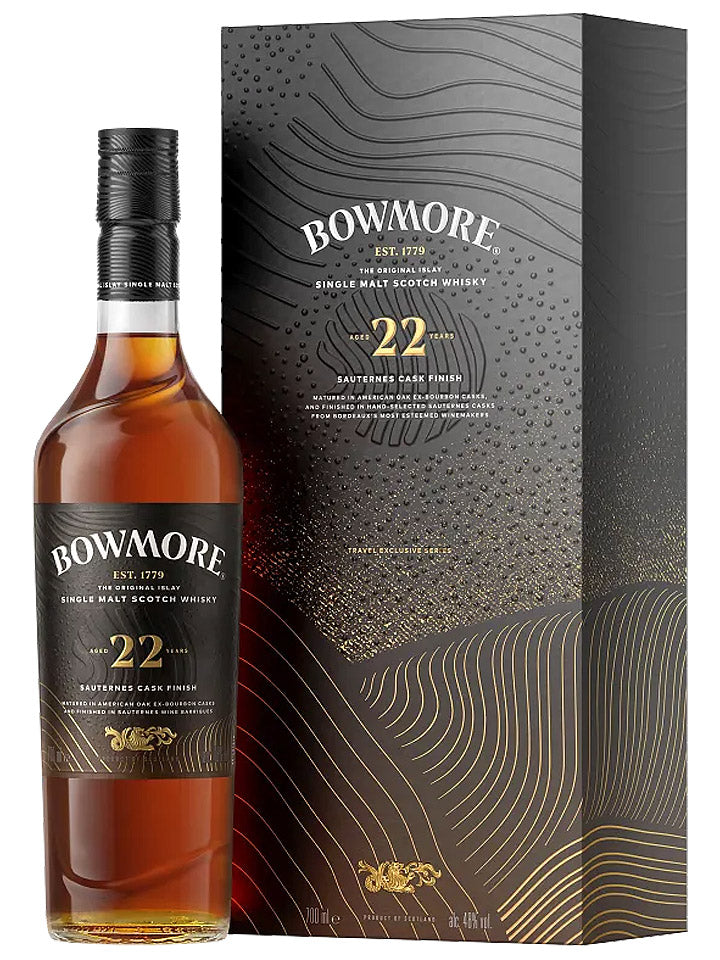 Bowmore 22 Year Old Sauternes Cask Finish Single Malt Scotch Whisky 700mL
