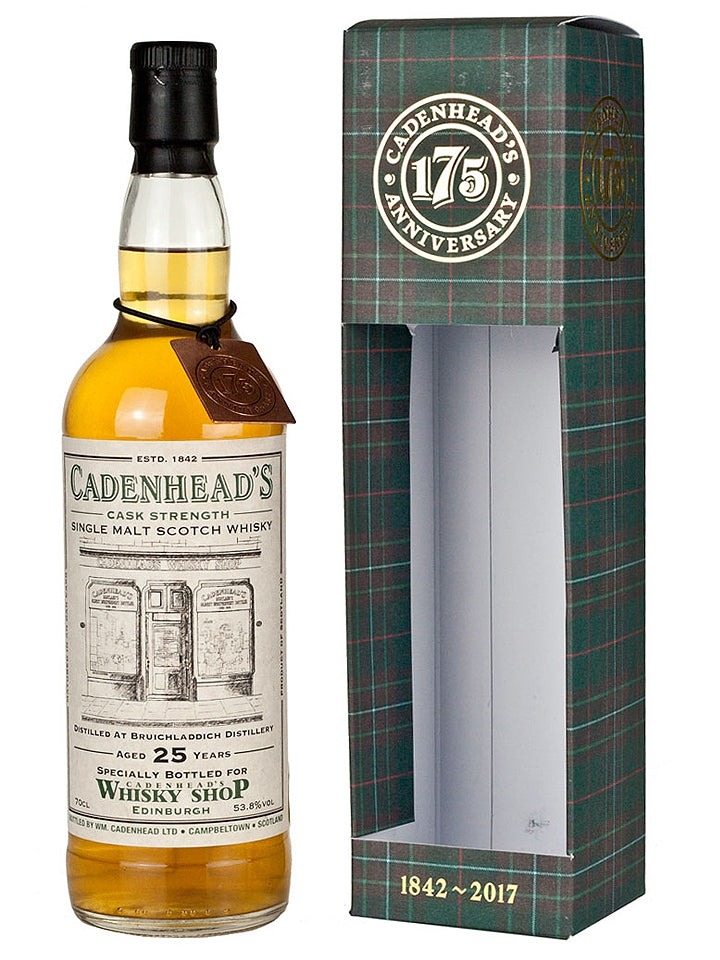 Bruichladdich 25 Year Old 1992 Cadenhead's 175th Anniversary Cask Strength Single Malt Scotch Whisky 700mL