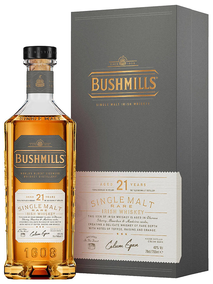 Bushmills 21 Year Old Madeira Finish Single Malt Irish Whiskey 700mL