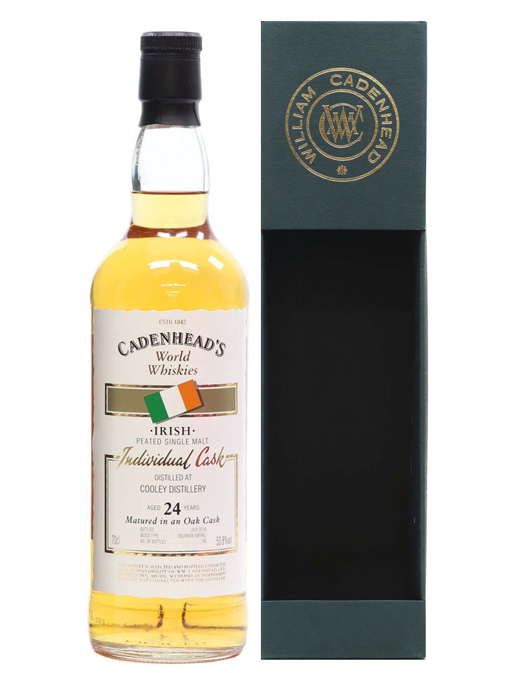 Cooley Distillery 24 Year Old Cadenhead's Cask Strength Peated Single Malt Irish Whiskey 700mL