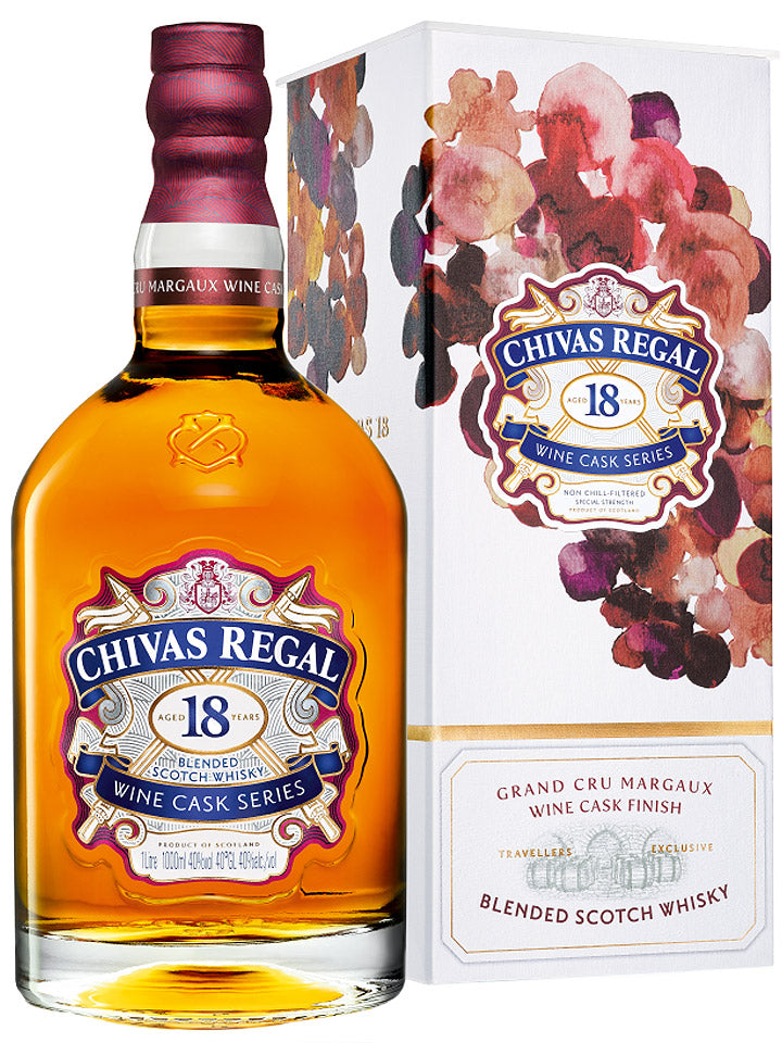 Chivas Regal 18 Year Old Grand Cru Margaux Wine Cask Finish Blended Scotch Whisky 1L