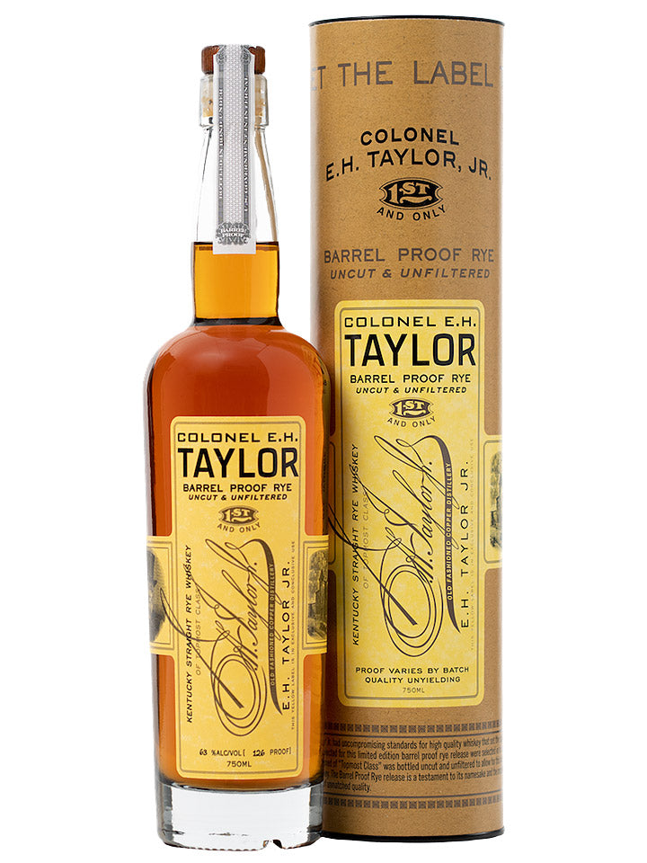 Colonel E. H. Taylor Barrel Proof Rye Straight Kentucky Rye Whiskey 75 ...