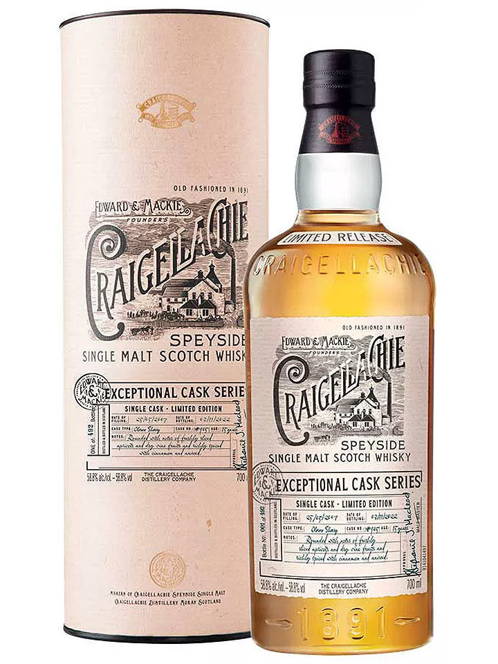 Craigellachie 15 Year Old Exceptional Cask Series Oloroso Sherry Single Malt Scotch Whisky 700mL