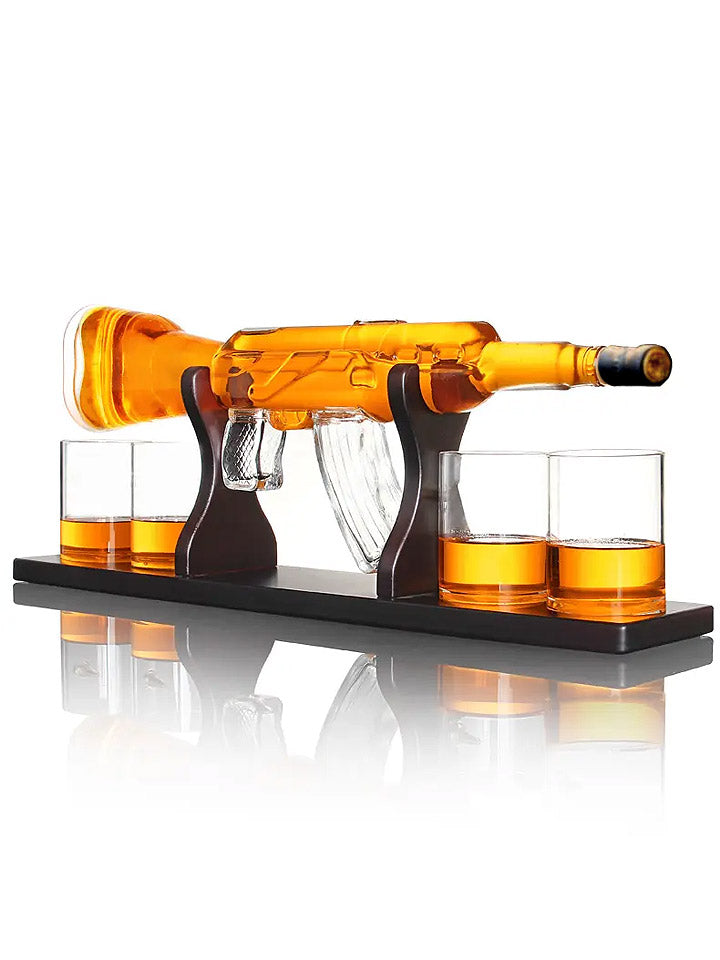 Gatling Liquor AK-47 Whiskey Display Edition + 4 Bullet Glasses 700mL
