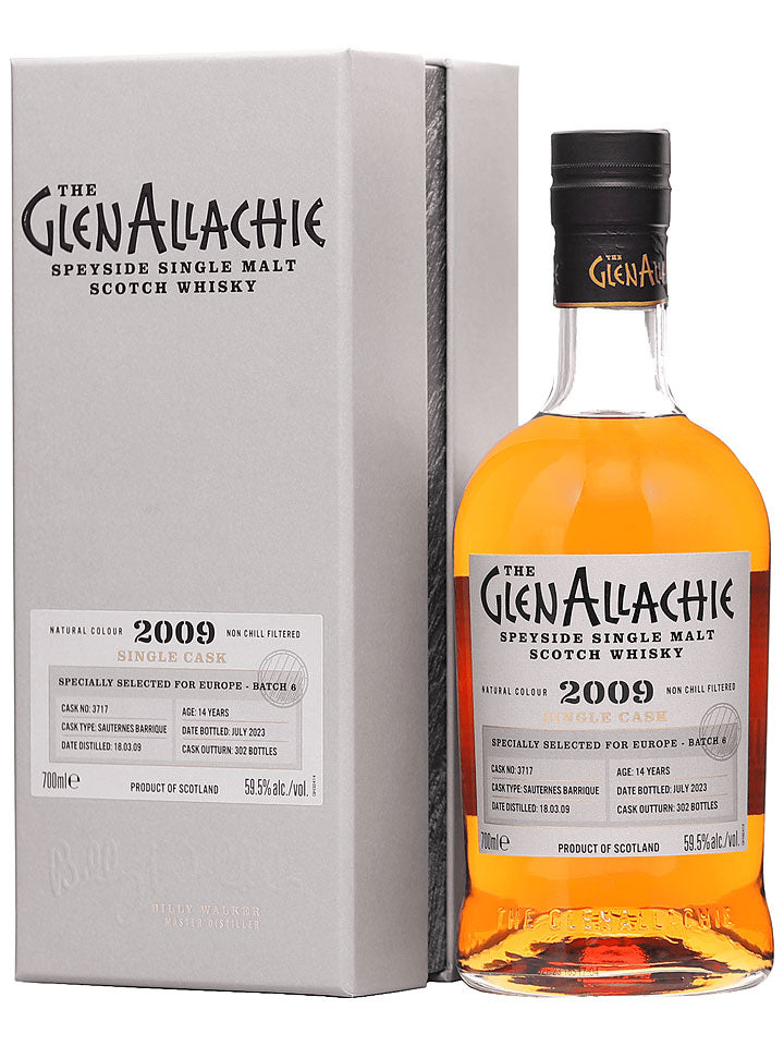 Glenallachie 14 Year Old 2009 Single Cask Sauternes Barrique Cask Strength Single Malt Scotch Whisky 700mL