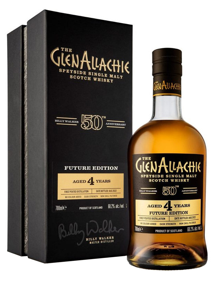 Glenallachie 4 Year Old Billy Walker 50th Anniversary Future Edition Peated Single Malt Scotch Whisky 700mL