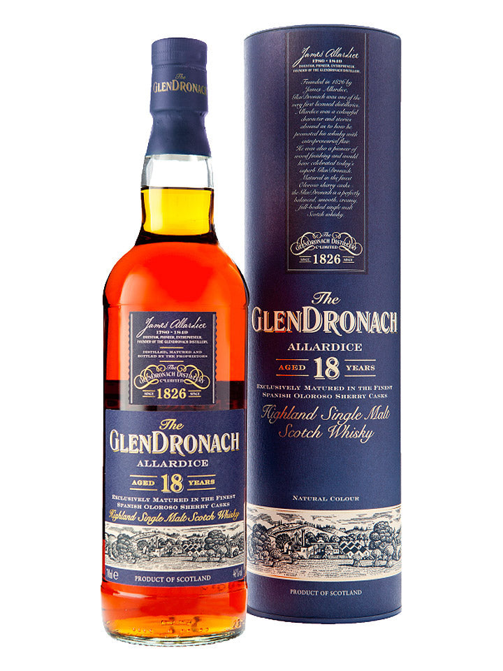 GlenDronach Allardice 18 Year Old Single Malt Scotch Whisky 700mL