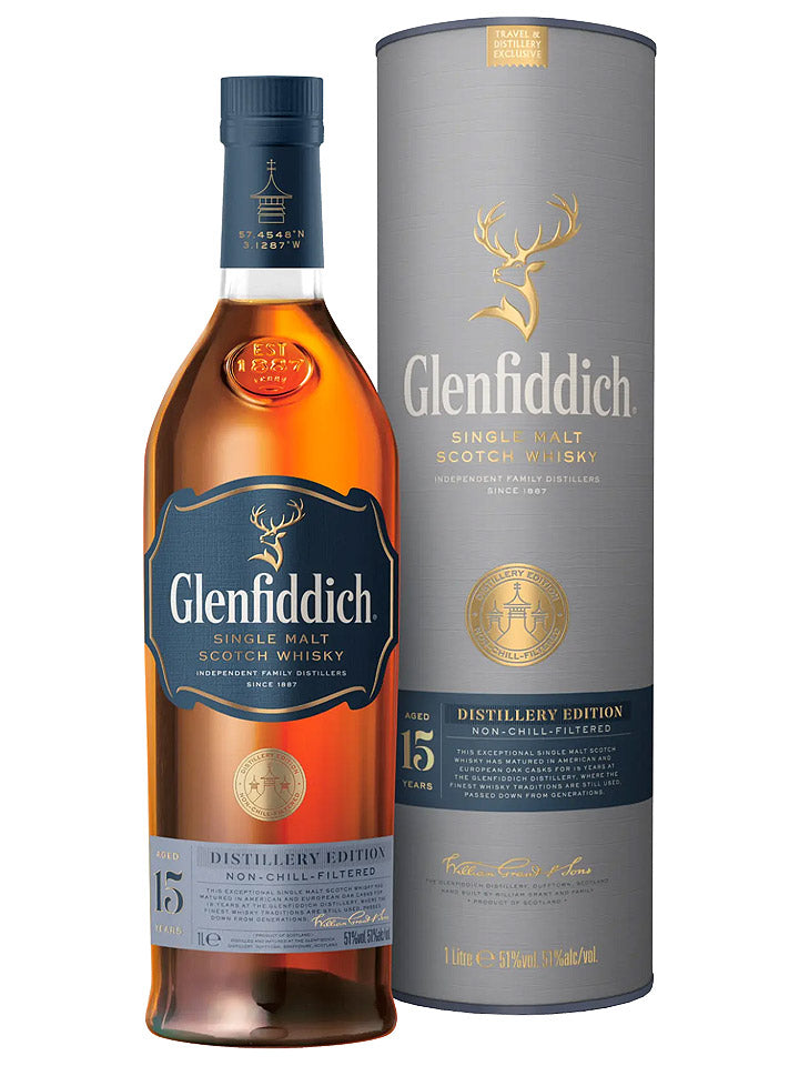 Glenfiddich 15 Year Old Distillery Edition Cask Strength Single Malt Scotch Whisky 1L