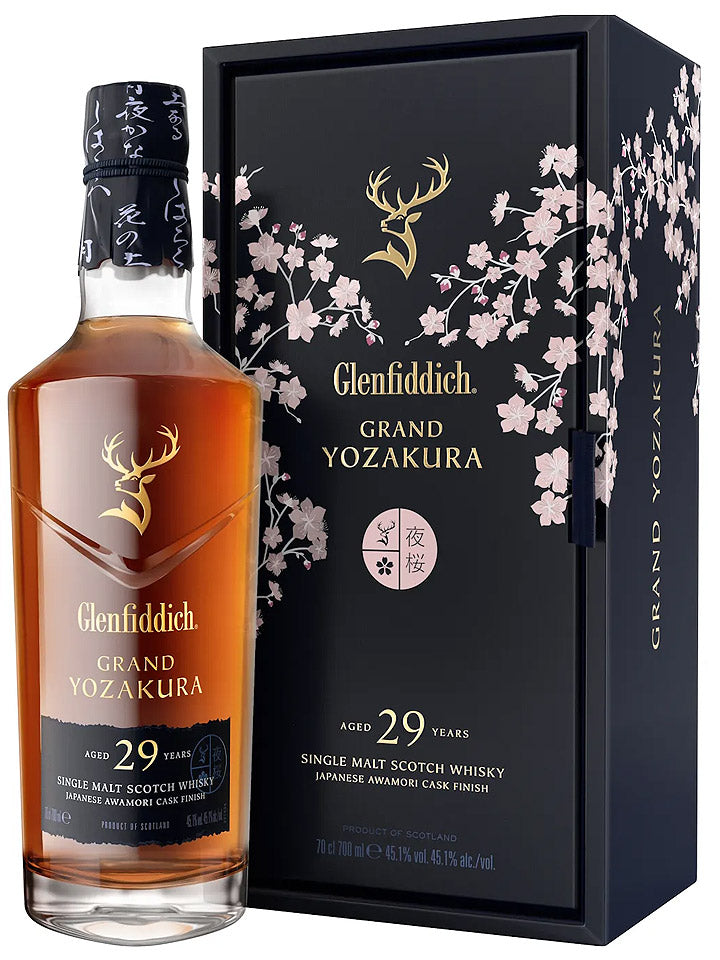 Glenfiddich 29 Year Old Grand Yozakura Japanese Awamori Cask Finish Single Malt Scotch Whisky 700mL