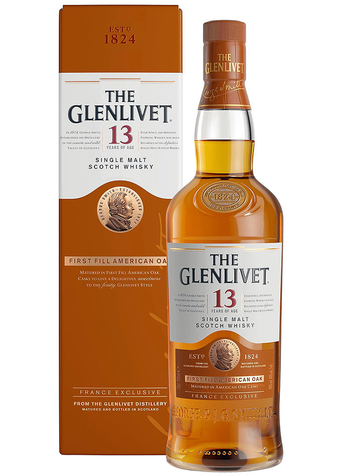 Glenlivet 13 Year Old First Fill American Oak Single Malt Scotch Whisky 700mL