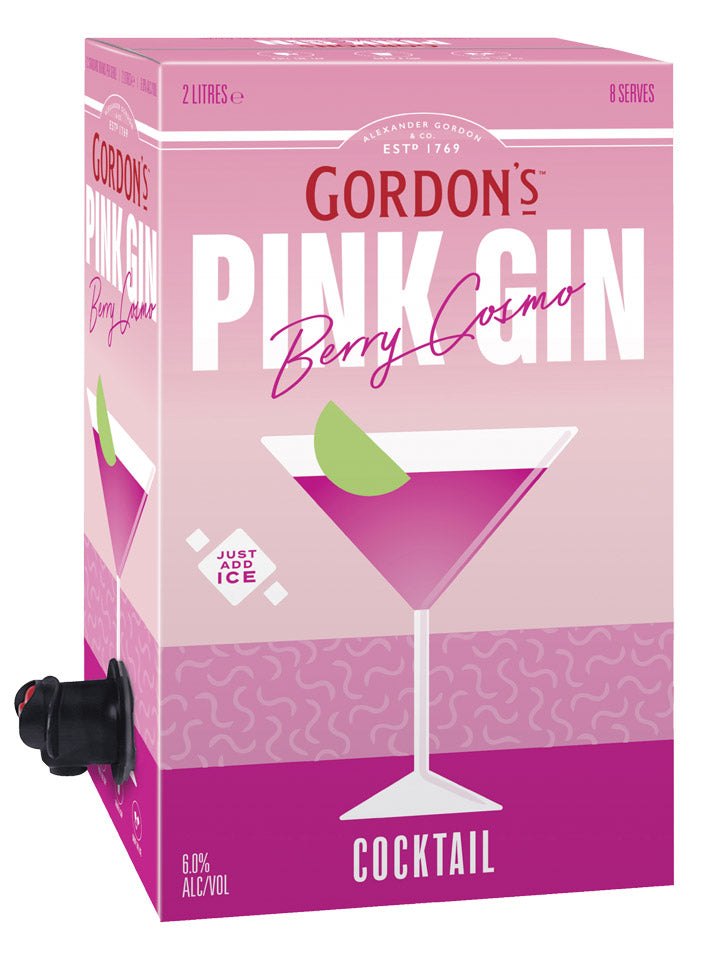 Gordon's Pink Gin Berry Cosmo Pre-mixed Cocktail 2L