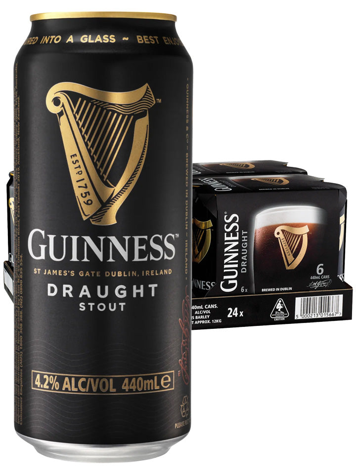 Guinness Draught Stout Beer Case 24 x 440mL Cans