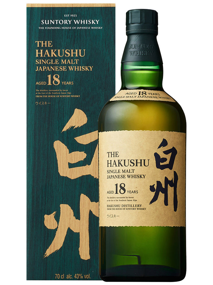 Hakushu 18 Year Old Single Malt Japanese Whisky 700mL