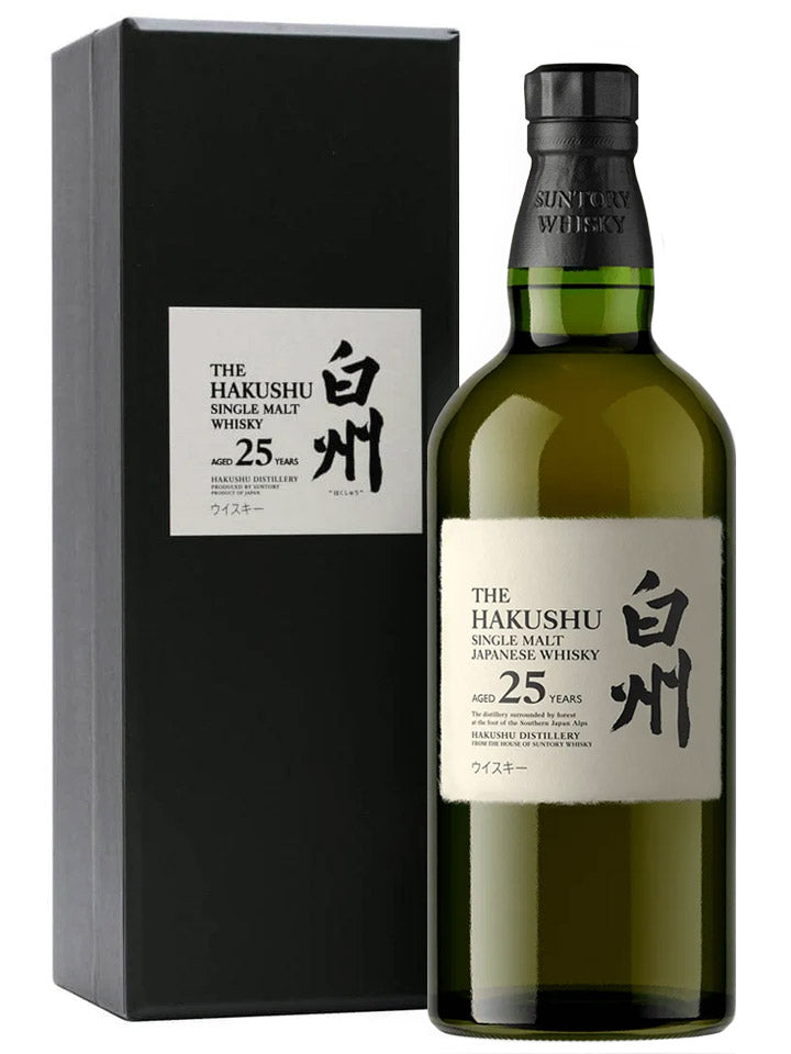 Hakushu 25 Year Old Single Malt Suntory Japanese Whisky 700mL