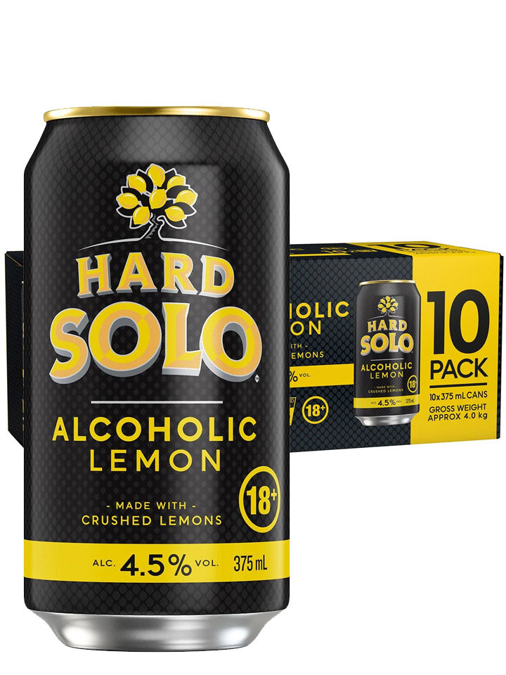 Hard Solo Alcoholic Lemon 10 Pack x 375mL Cans