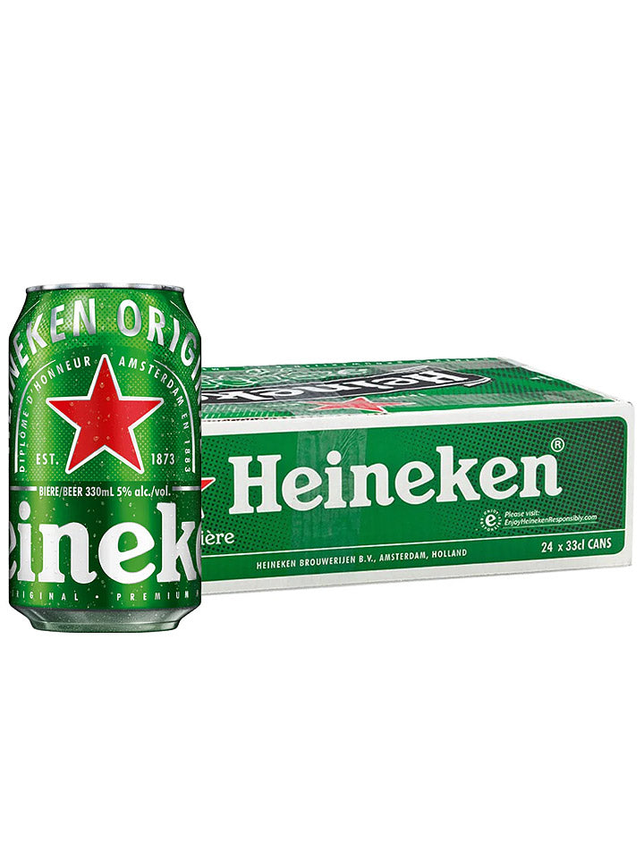 Heineken Lager Beer Imported From Holland Case 24 x 330mL Cans