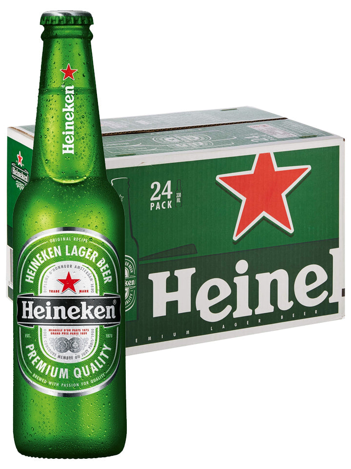 Heineken Imported From Holland Lager Case 24 x 330ml Bottles