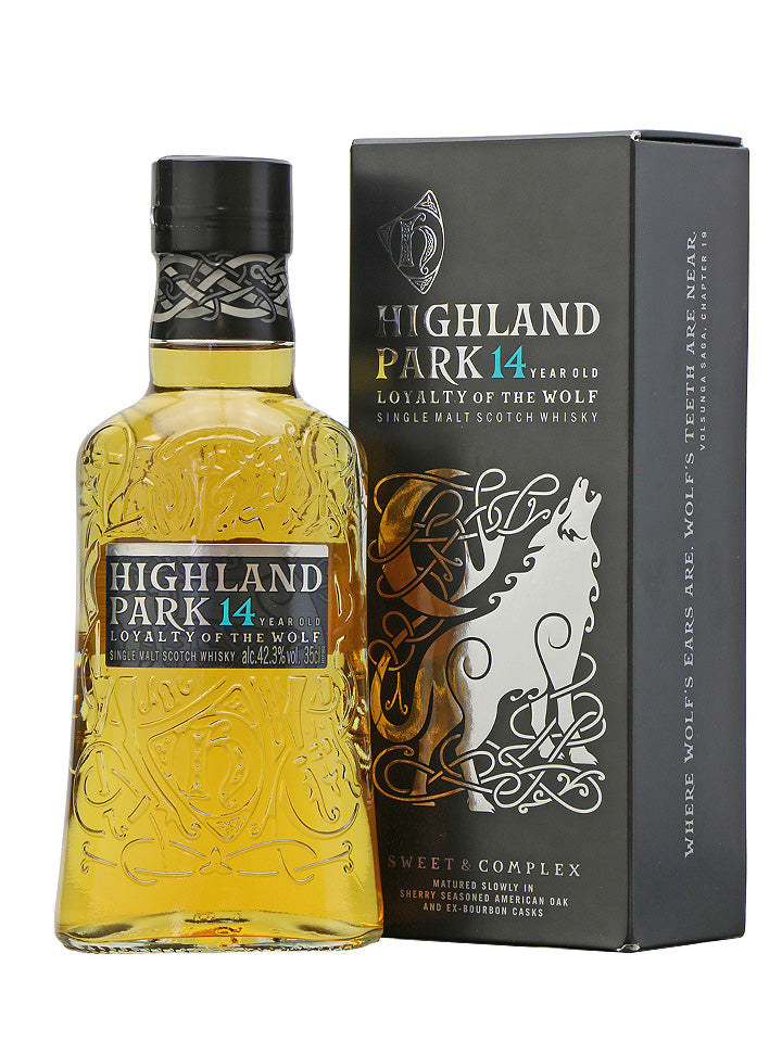 Highland Park 14 Year Old Loyalty Of The Wolf Single Malt Scotch Whisky Miniature 350mL