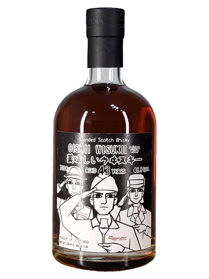 The Highlander Inn 43 Year Old Oishii Wisukii Blended Scotch Whisky 700mL