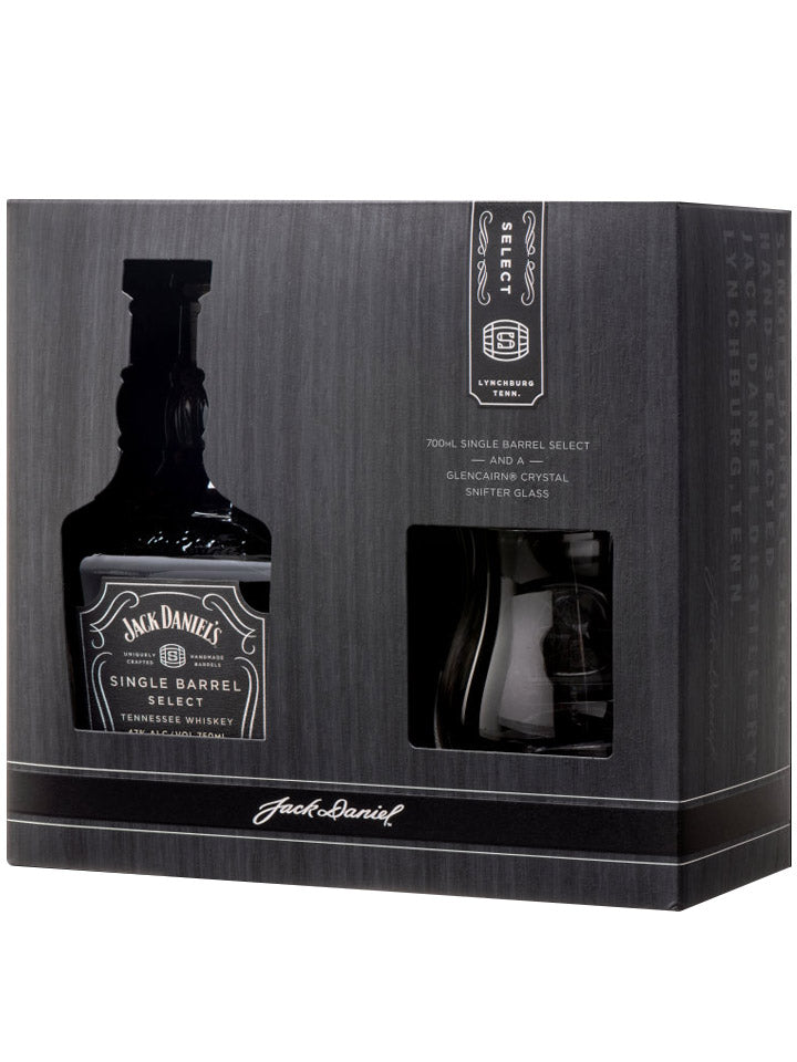 Jack Daniels Single Barrel Select 47% + Glencairn Crysal Snifter Glass Pack Tennessee Whiskey 700mL