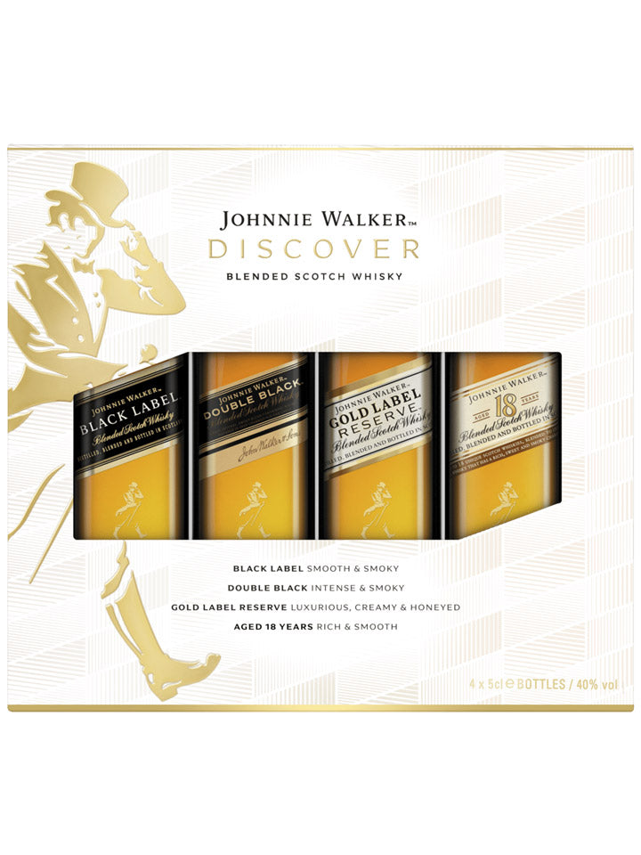 Johnnie Walker Discovery Gift Set Blended Scotch Whisky Miniature 4 x 50mL