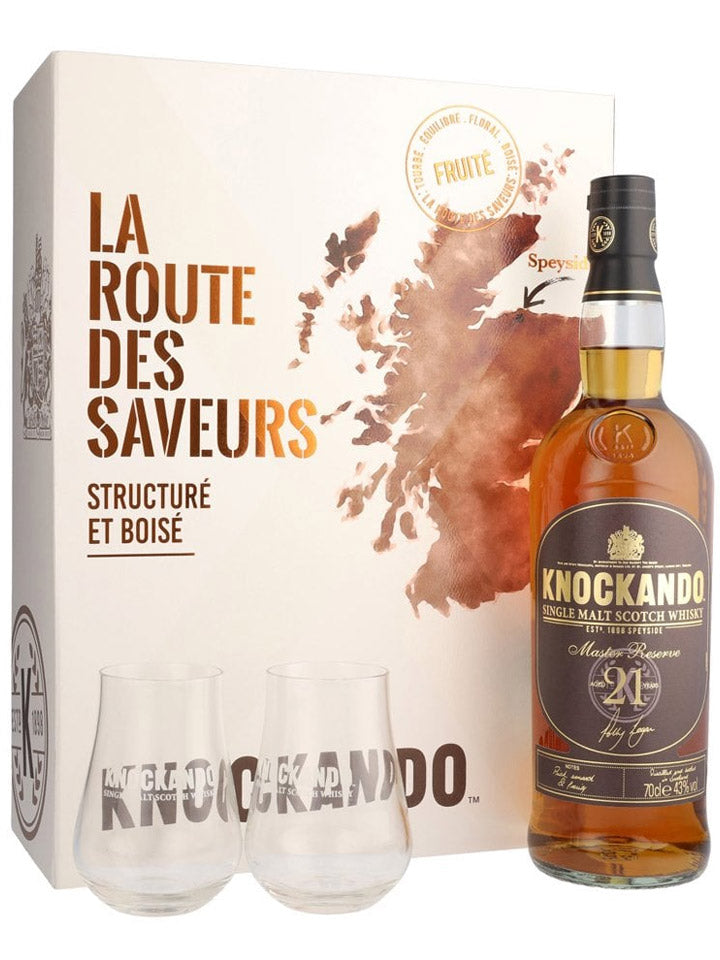 Knockando 21 Year Old Master Reserve + 2 Glasses Gift Pack Single Malt Scotch Whisky 700mL