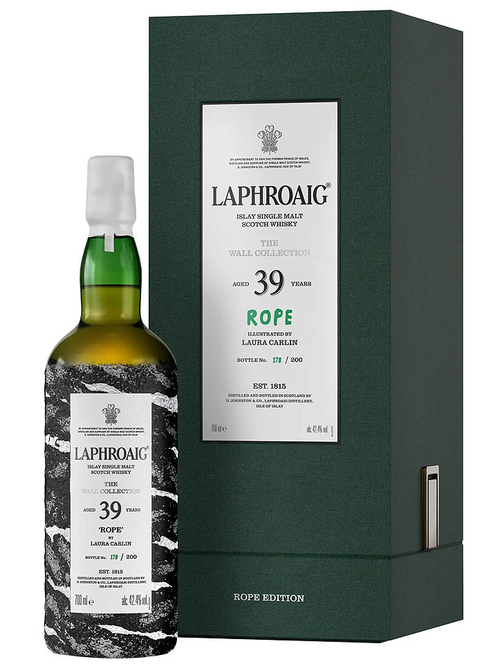 Laphroaig 39 Year Old The Wall Collection "Rope" By Laura Carlin Single Malt Scotch Whisky 700mL